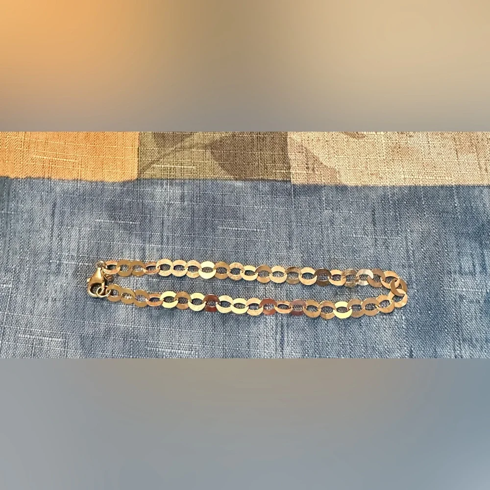 Bronze Milor Italy Rose Gold Tone Chain Anklet or Large Bracelet 10 inch - Picture 4 of 5